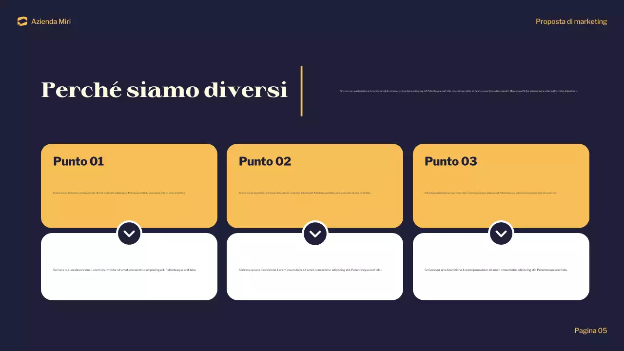 documento di marketing moderno della marina militare