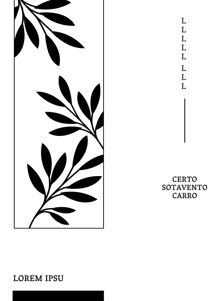 Desenho tradicional de chá com ilustrações botânicas simples a preto