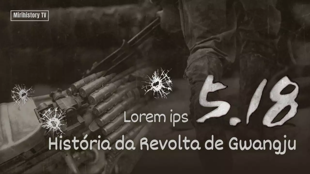 Informações sobre a Revolta de Gwangju de 518 com um conceito fotográfico desvanecido