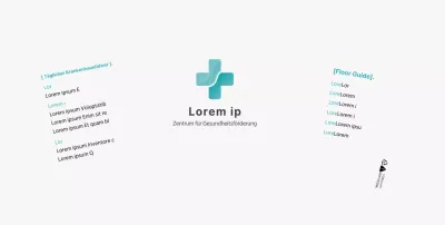 weiß blau einfaches Logo Krankenhaus