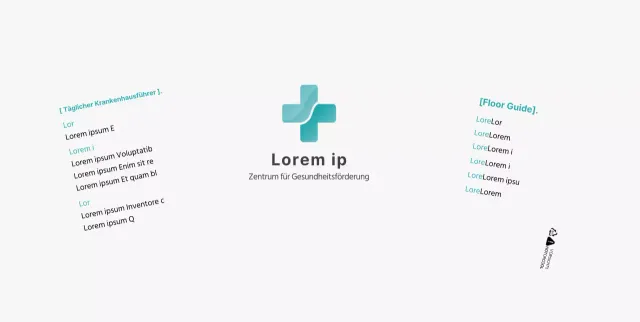 weiß blau einfaches Logo Krankenhaus