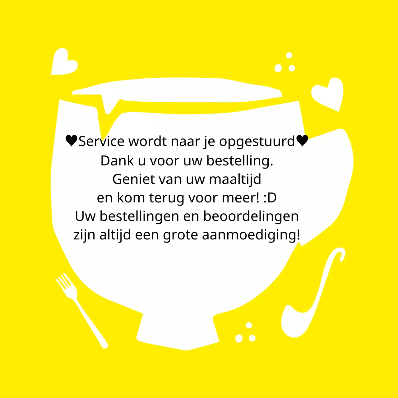 Bedanksticker voor levering