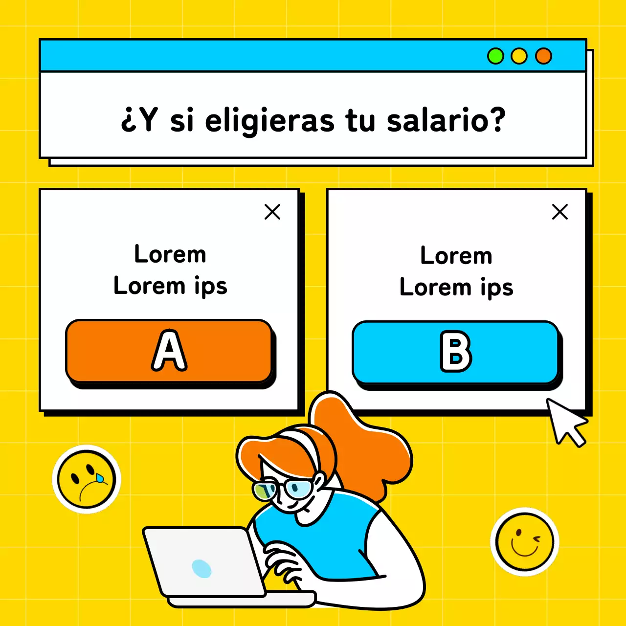 Un juego de equilibrio en el lugar de trabajo con toques de amarillo y azul claro publicado por