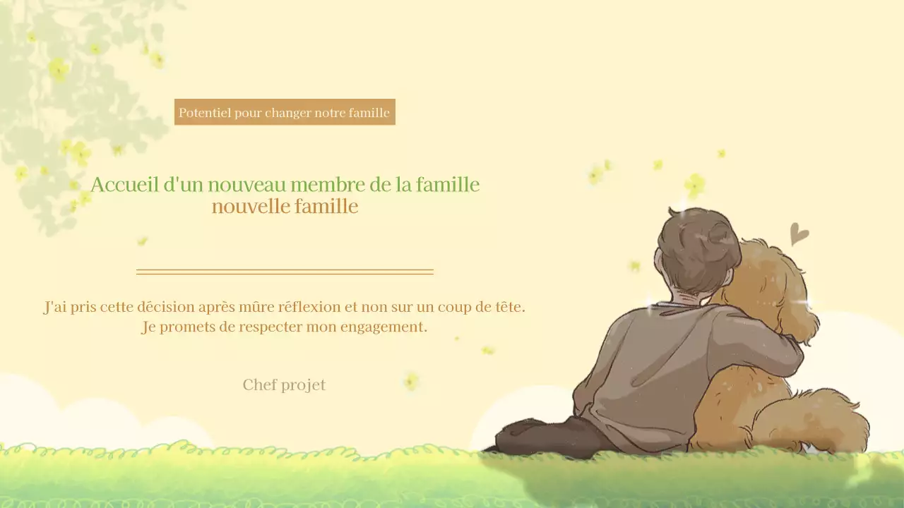 Présentation du projet de co-sitting d'animaux illustré au pastel