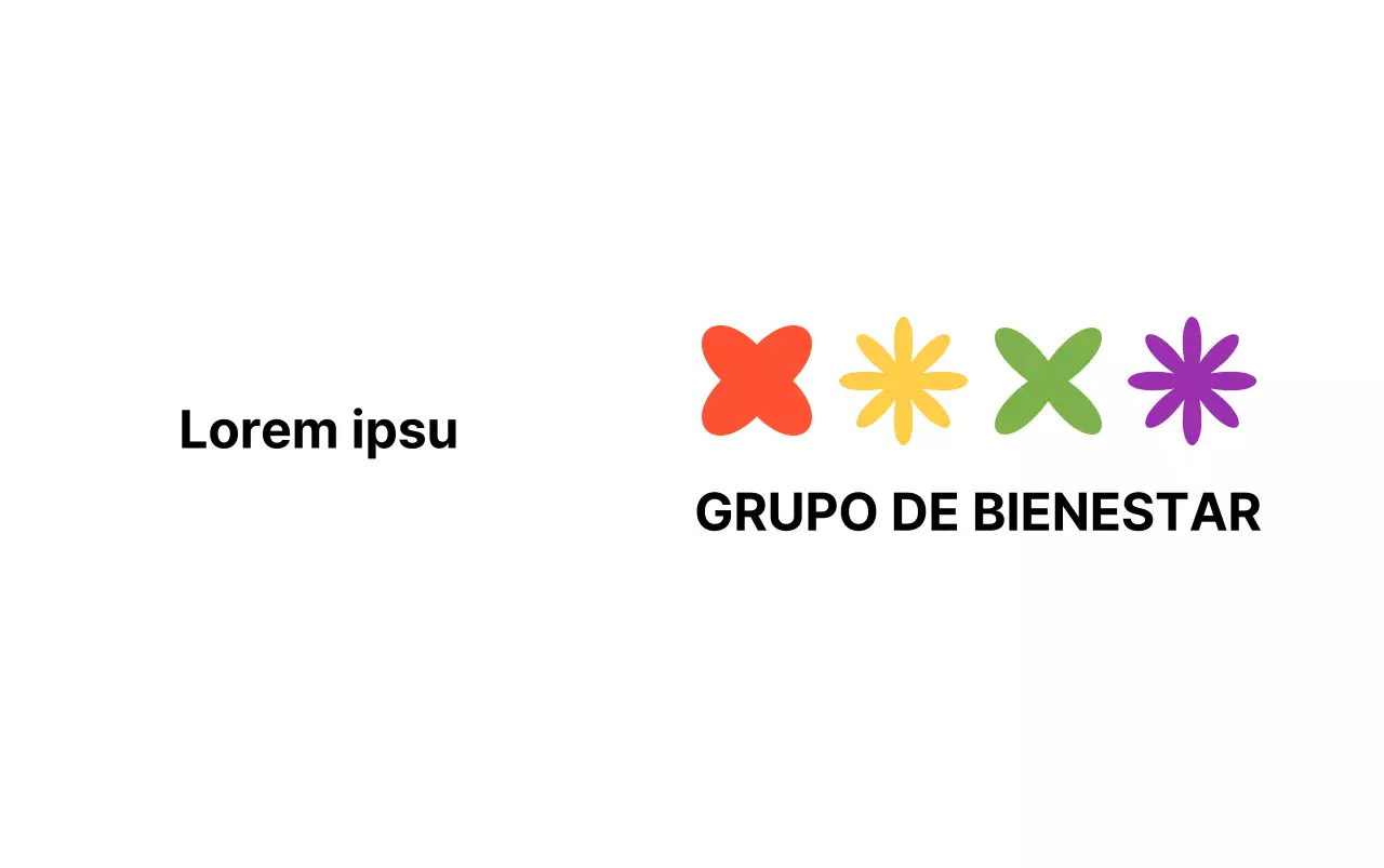 Símbolos coloridos, bonitos y sencillos Estilo de combinación de logotipos Organizaciones y grupos de bienestar infantil