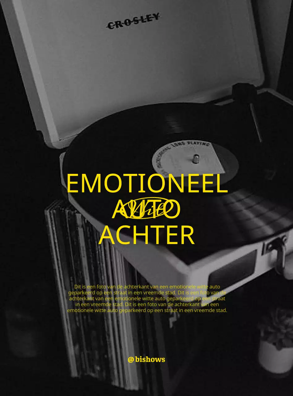 Sentimentele platenspeler zwart-wit foto concept merchandise