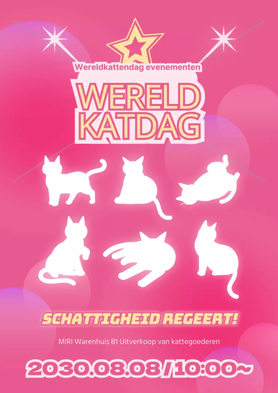 Wat is er in petto voor kattendag met een vleugje roze?