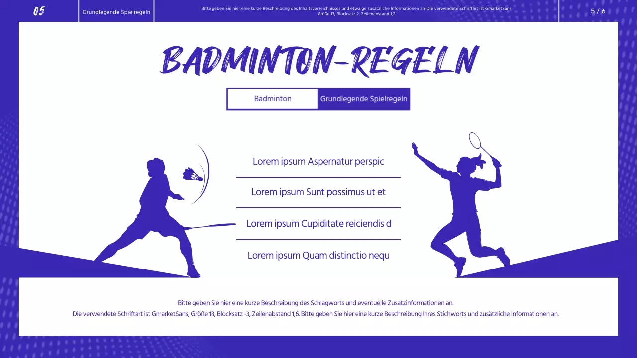 Blau-Weiß Badminton Körperliche Leistungsbewertung Geführte Lektion
