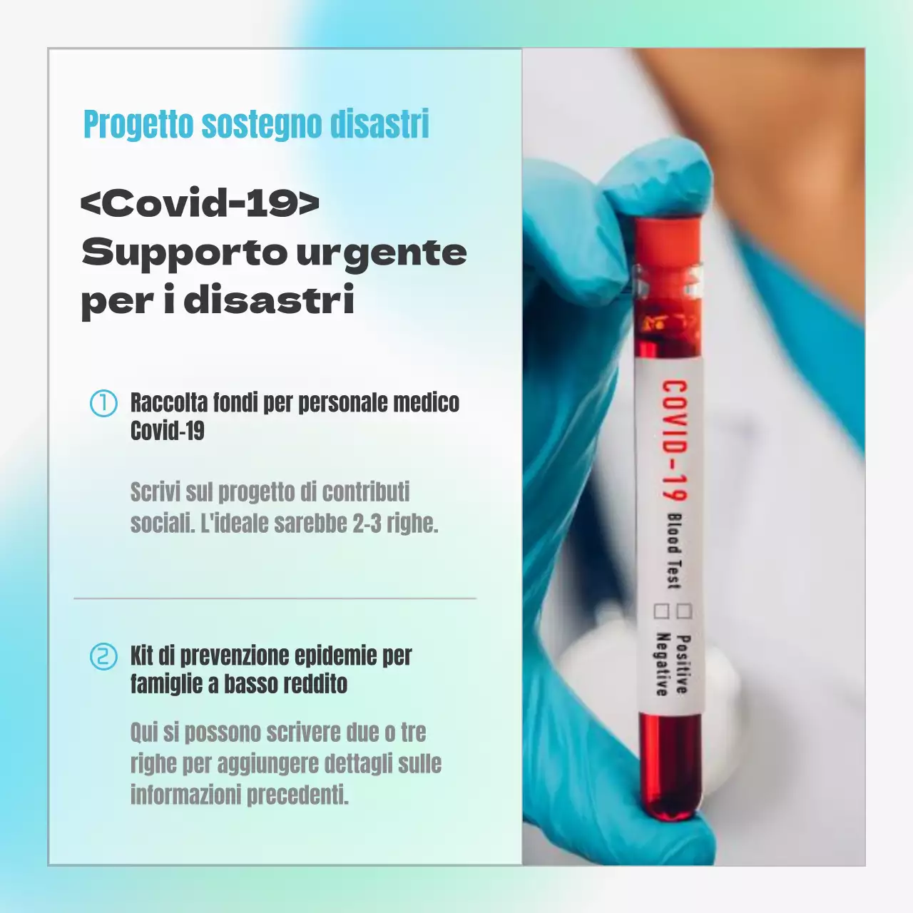 Responsabilità sociale d'impresa con un concetto sfumato blu e menta