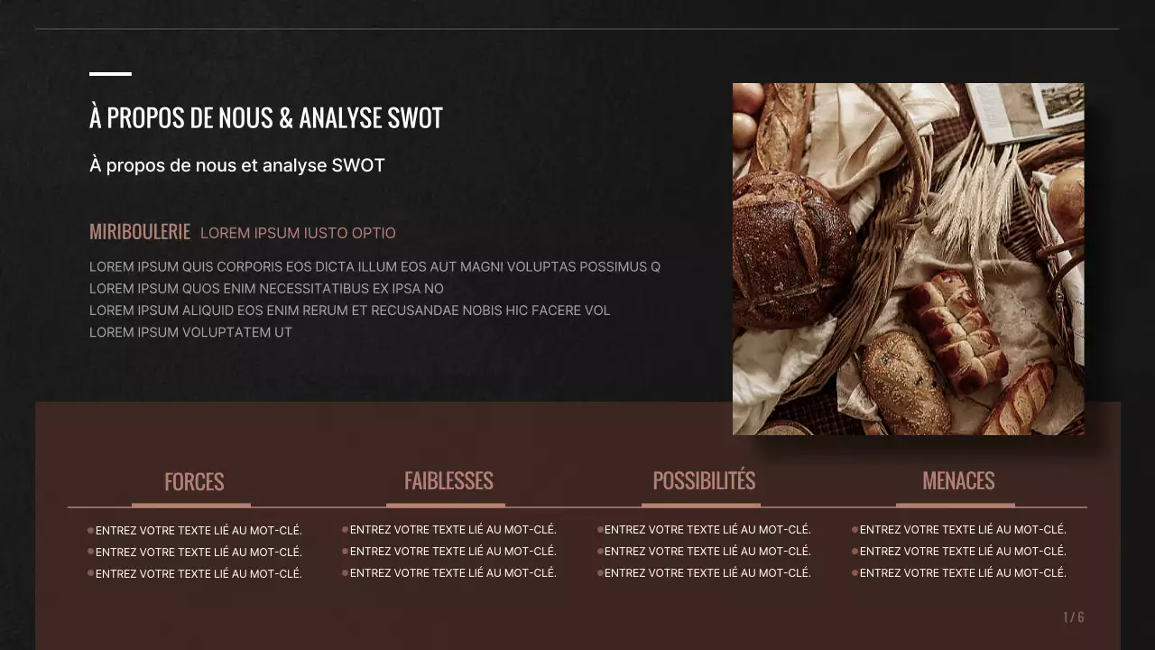 Nouvelle proposition de menu pour une boulangerie brune et noire