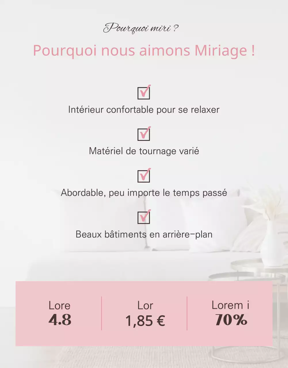 Un self-studio apaisant en rose et ivoire