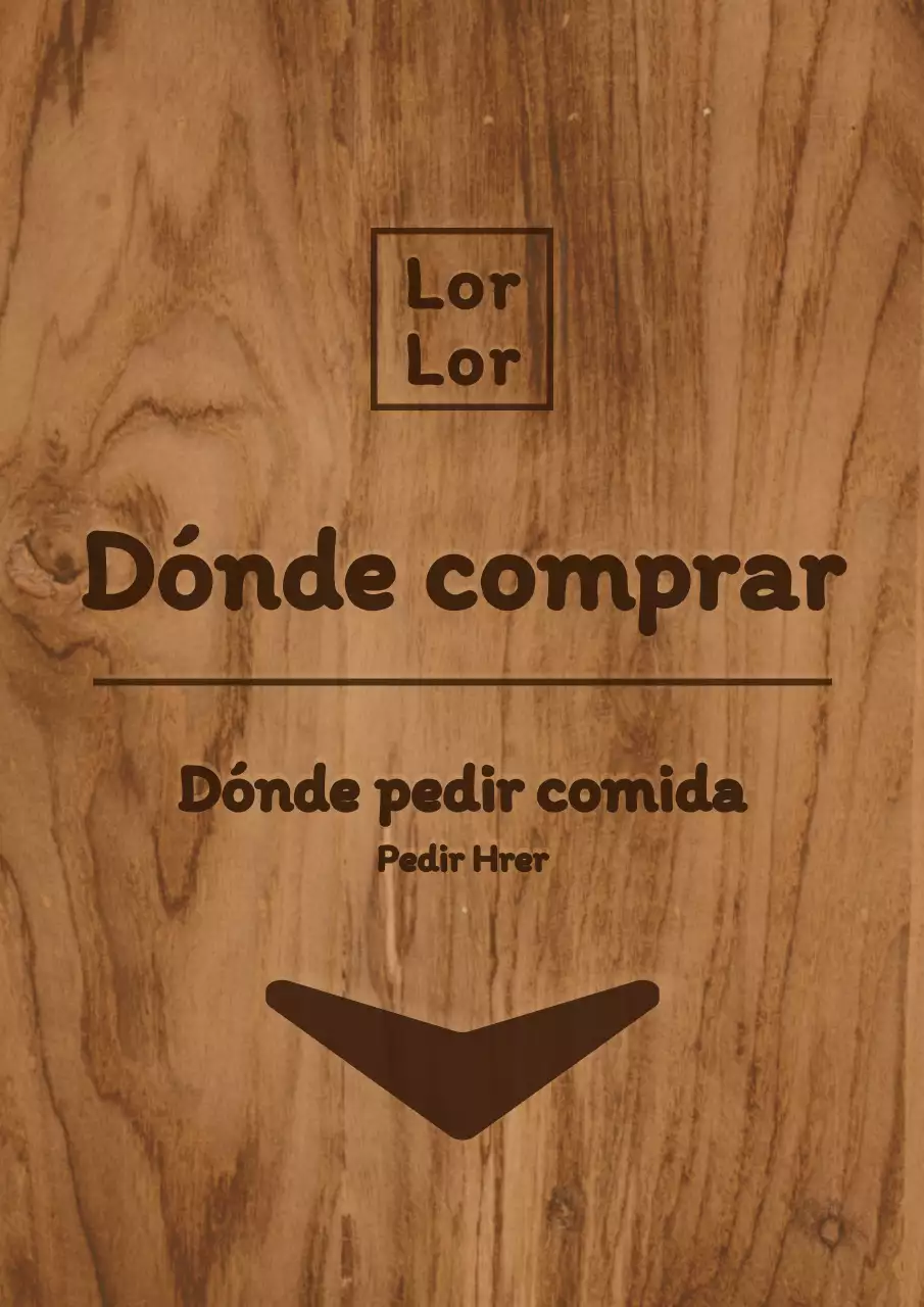 Señalización interior de la cantina con colores parduscos y un concepto sencillo de madera