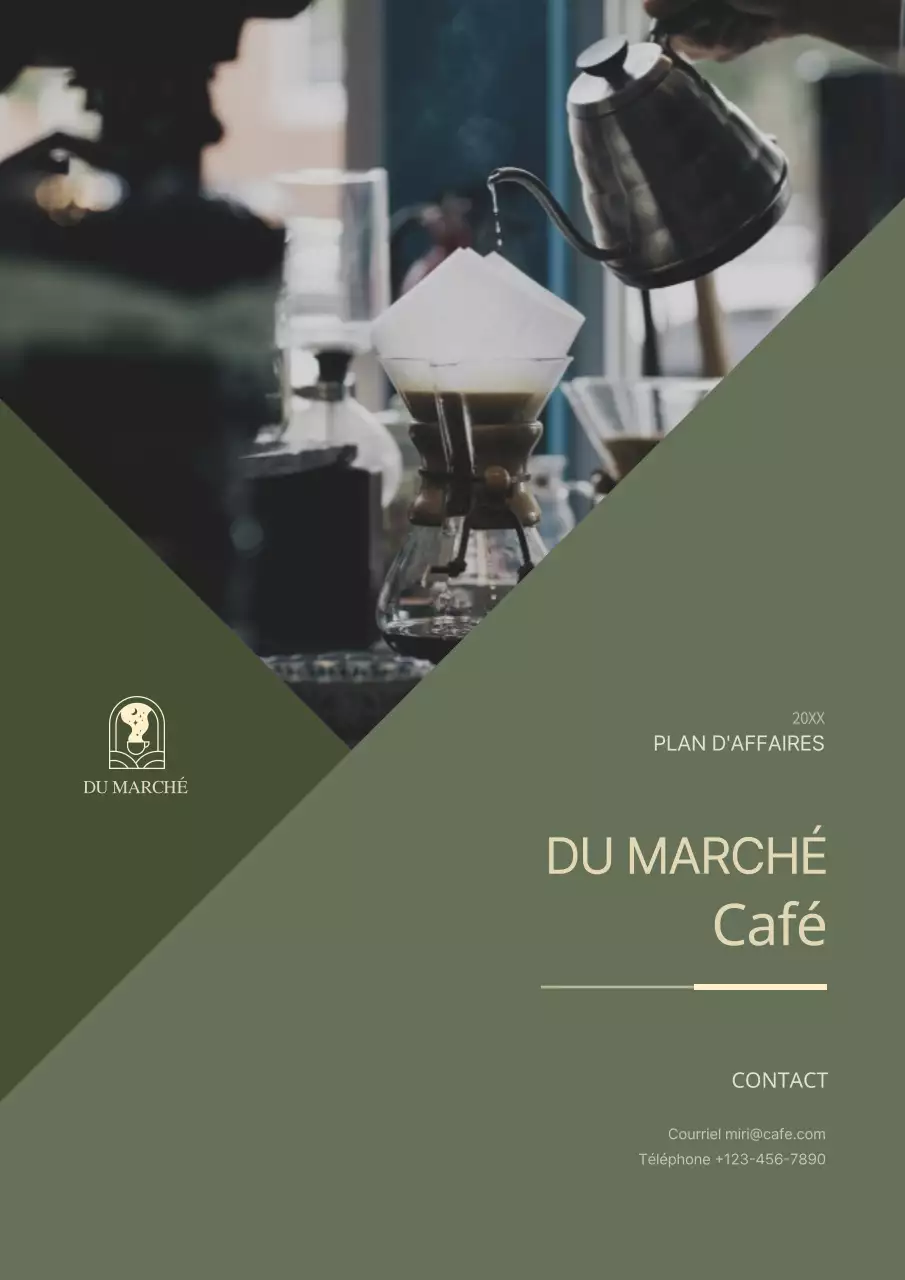 Plan d'affaires simple en diagonale en vert