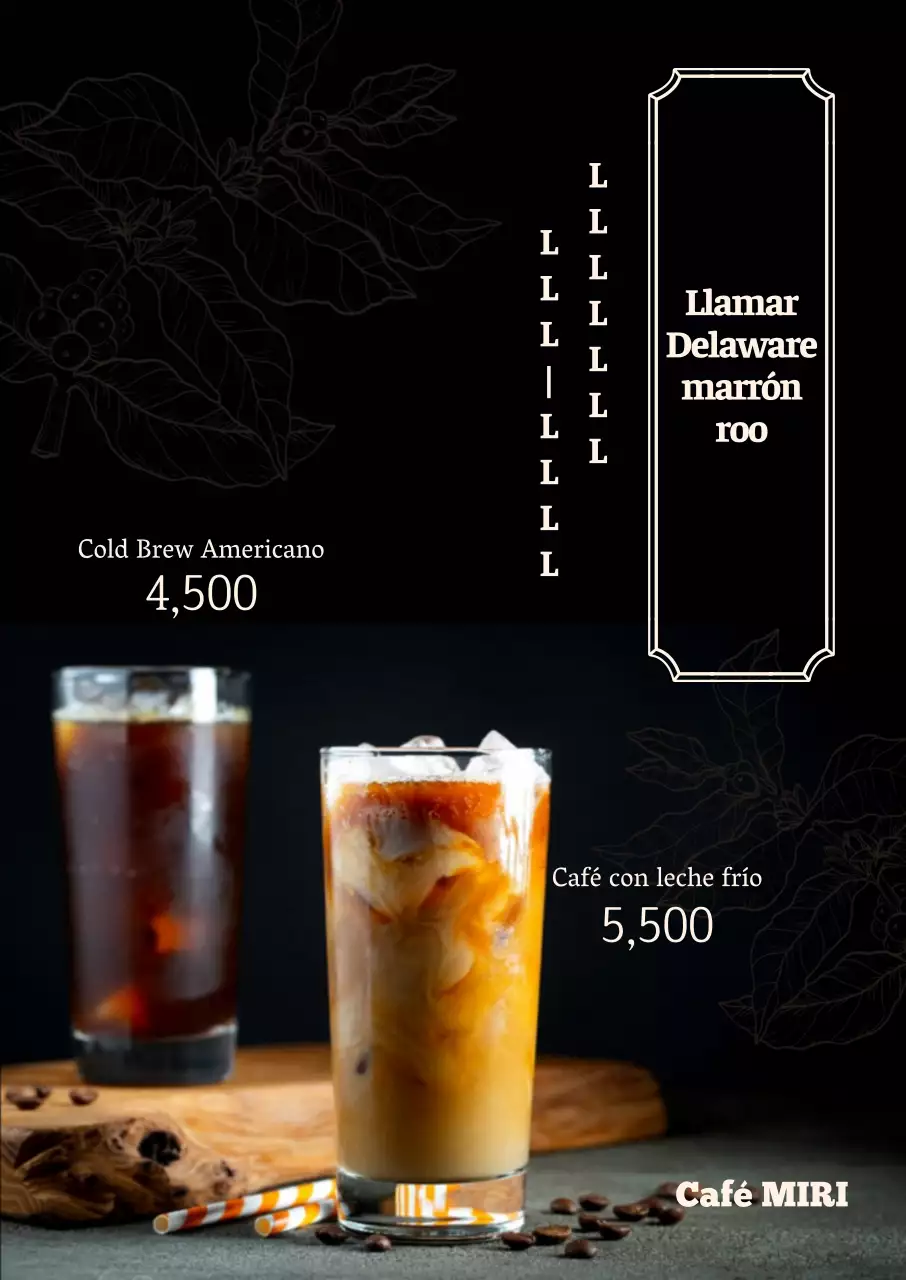 Bebidas de café en frío