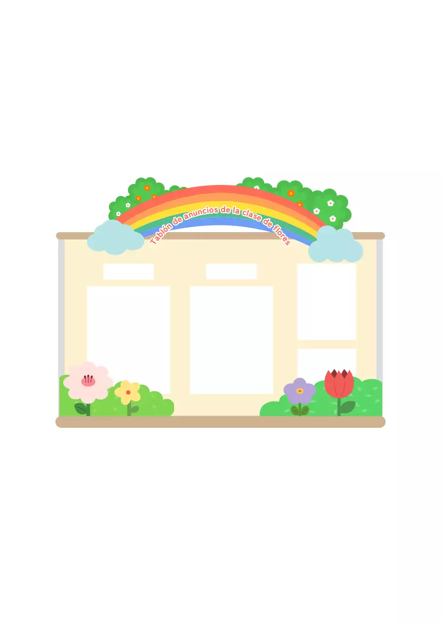 Crea un tablón de anuncios para el cuarto de los niños con los colores del arco iris