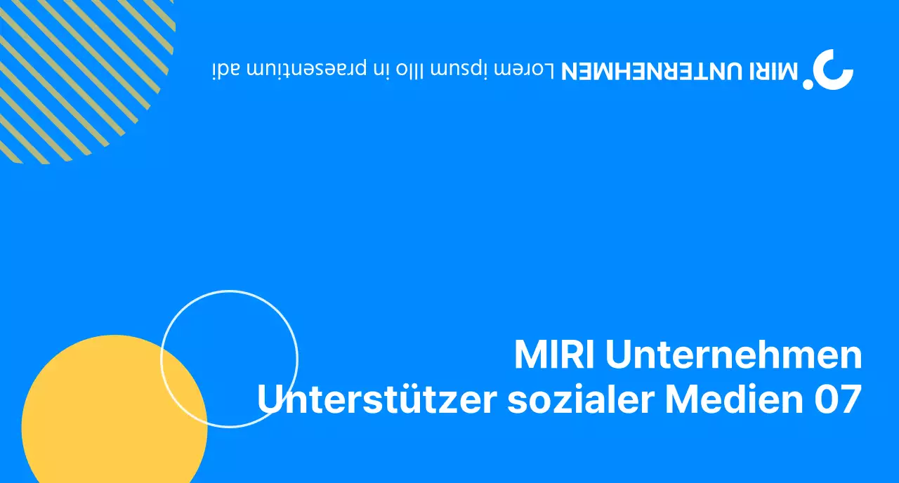 Ein einfaches Konzept für ein Souvenir eines Unternehmensunterstützers mit blauen und gelben Kreisen.