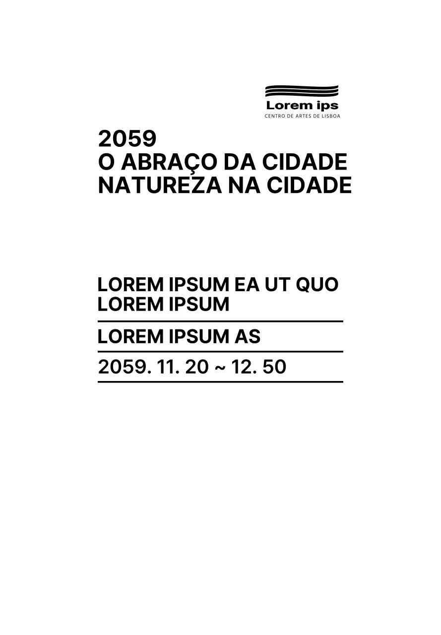 Estilo de apresentação de texto simples e a preto Guia informativo da exposição fotográfica