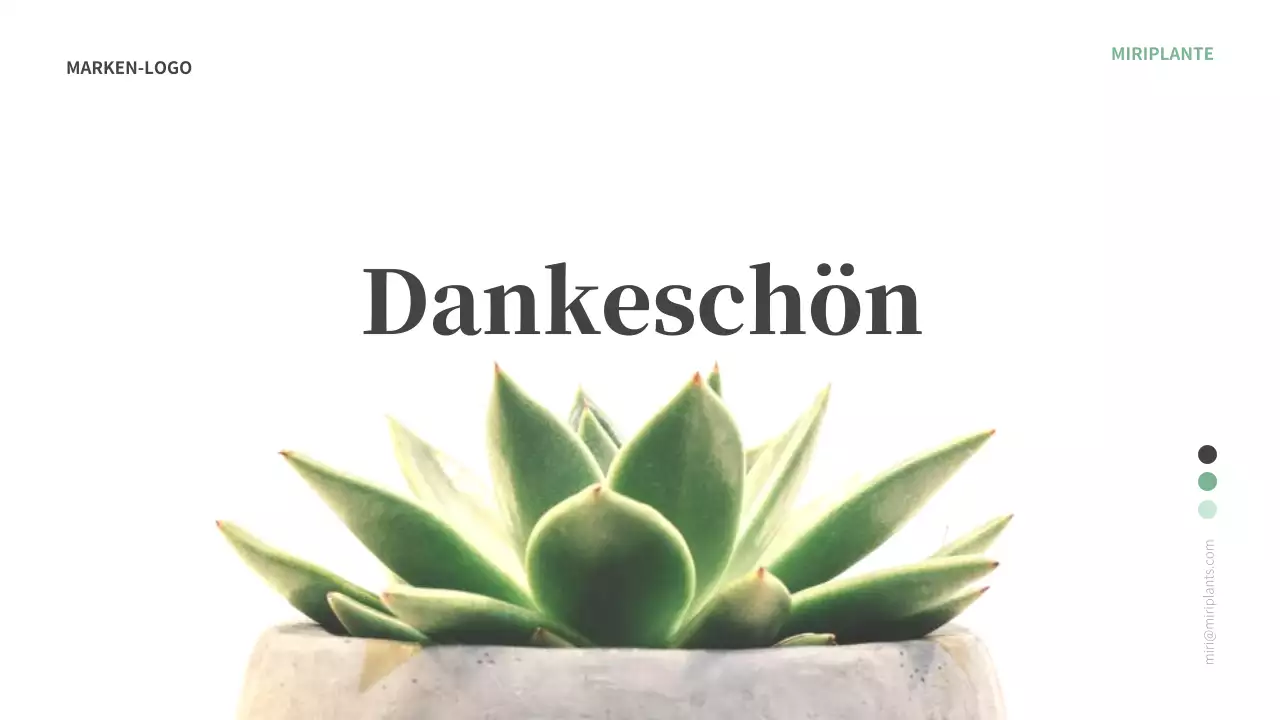 Grünes & weißes thema pflanzen Vorlage