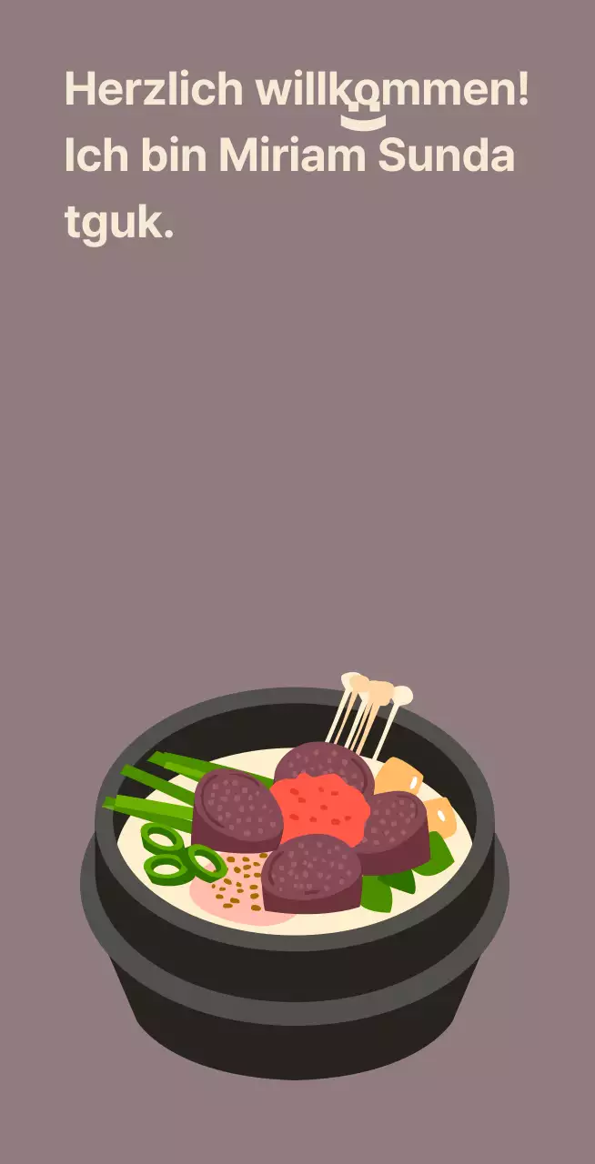 Sundaegukbap-Restaurant Balsat mit Sundaeguk auf einem Hintergrund aus roten Bohnen