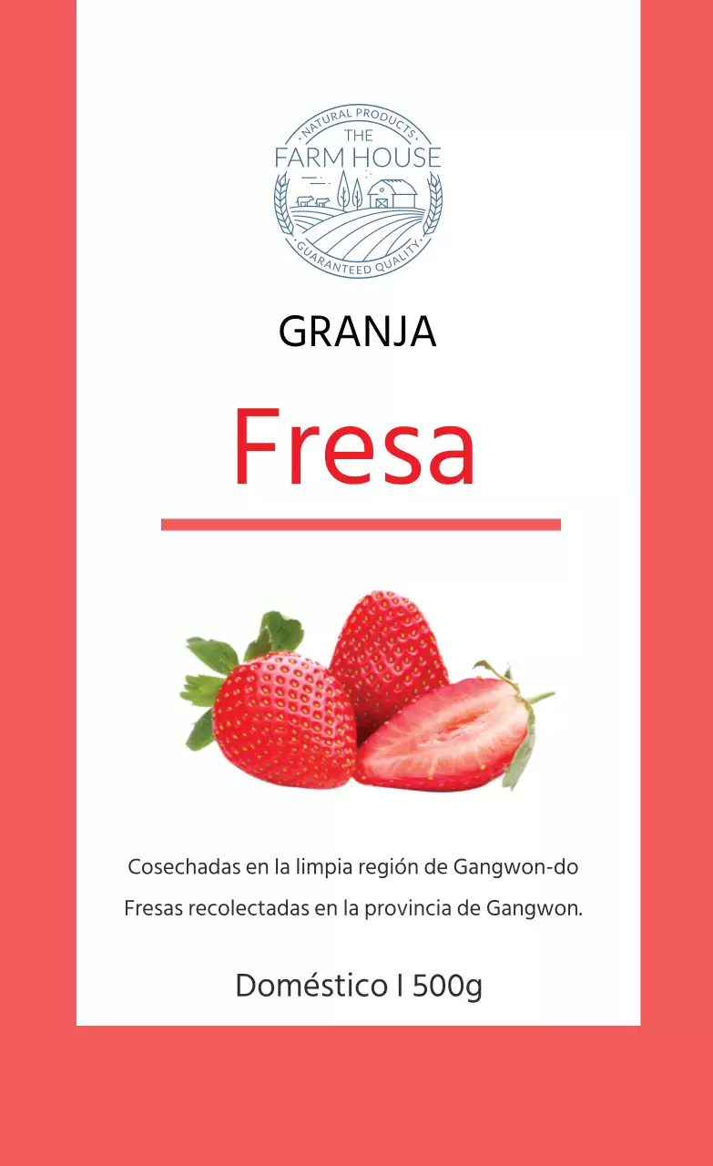 Etiqueta de fresas