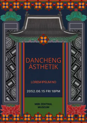 Leitfaden für die Darstellung des traditionellen marineblauen und roten Tancheng-Musters