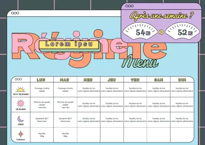 Bleu clair rose violet couleurs fraîches plan de repas de régime mignon