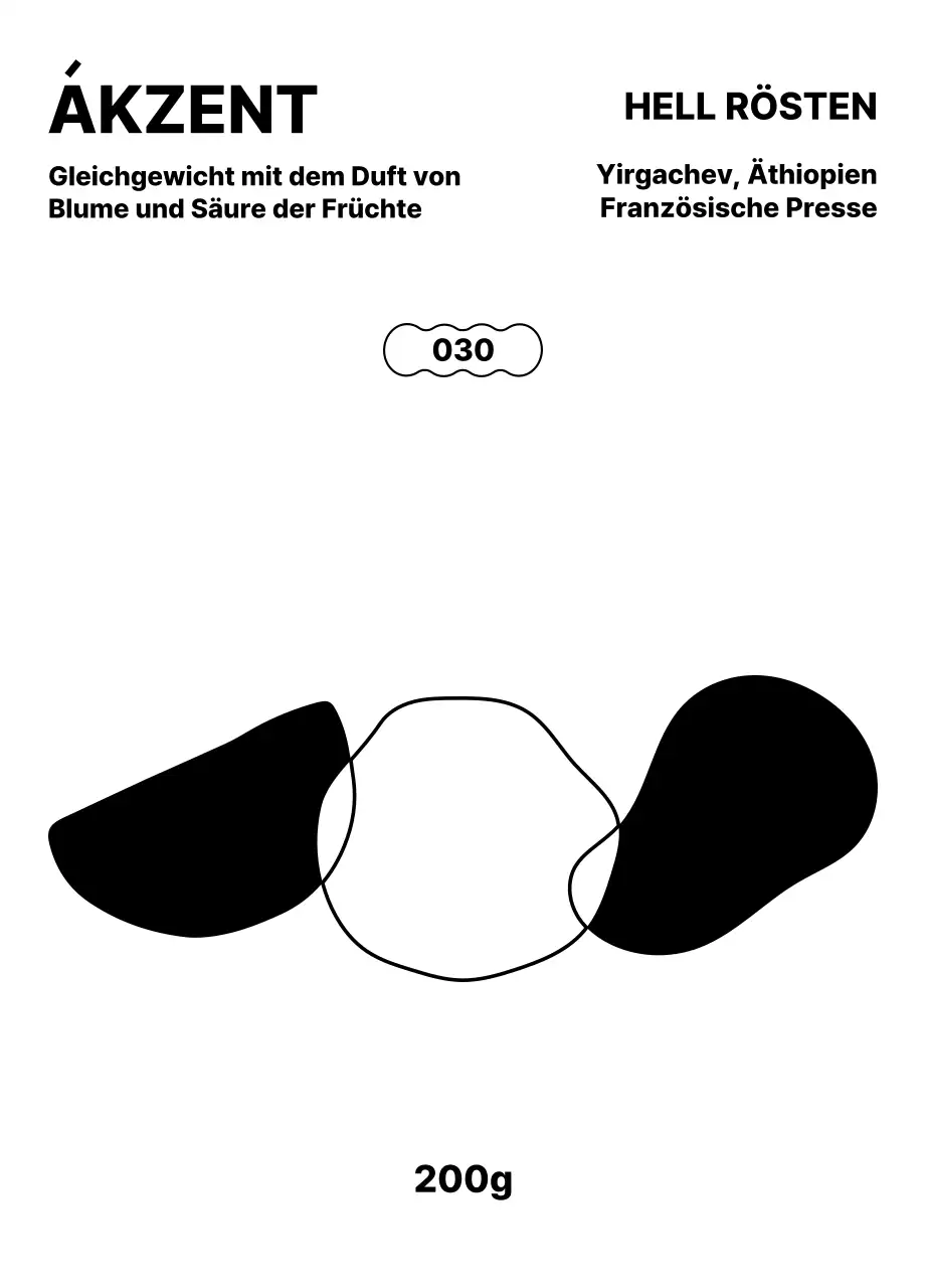 Schlichtes Design mit schwarzen Formen als Akzente