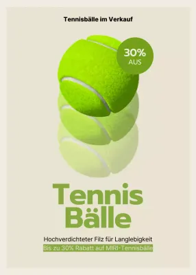 Rabatt auf einfache Tennisbälle in Beige und Lindgrün