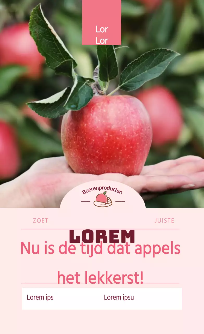 Verticale sticker appel