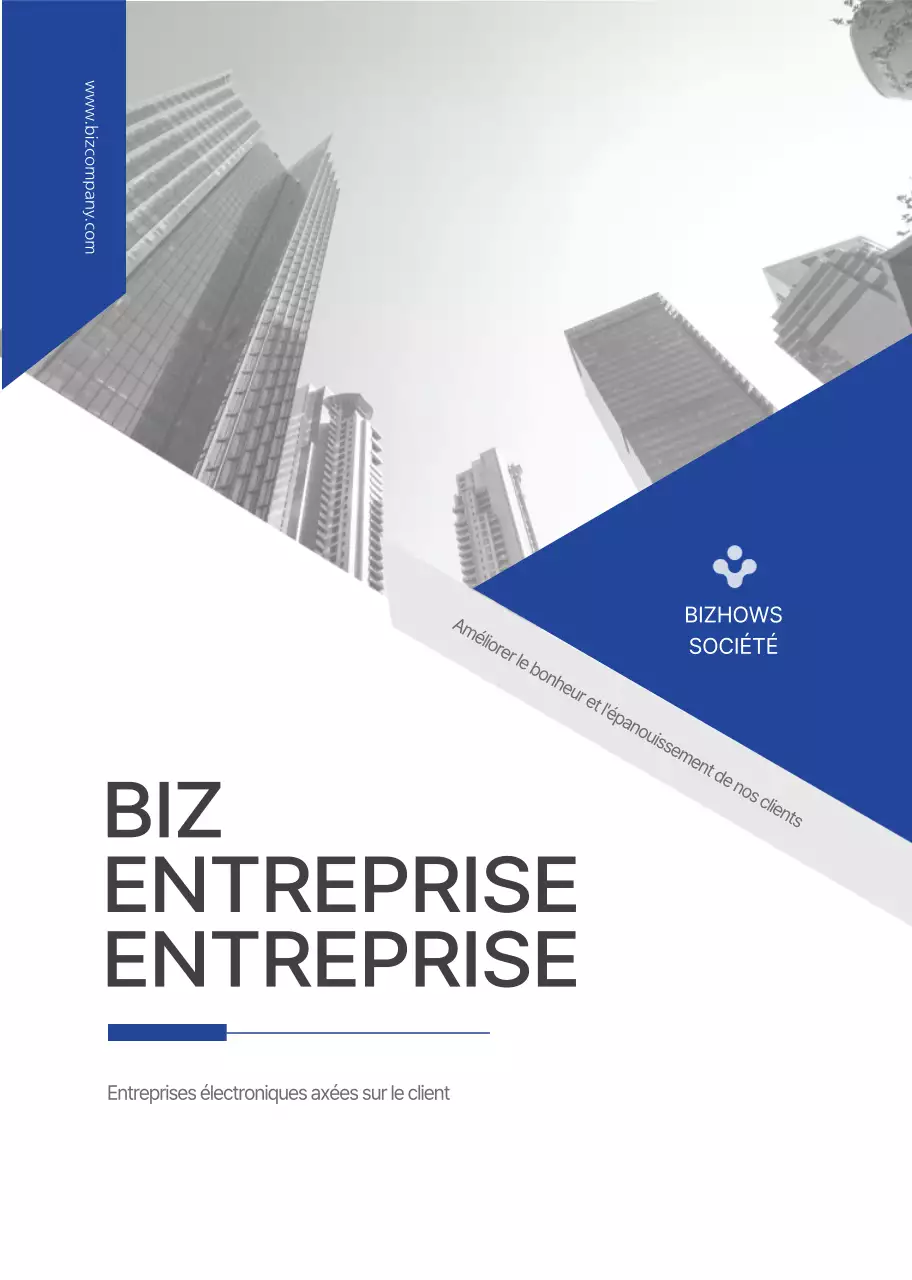 Une entreprise simple en bleu et gris