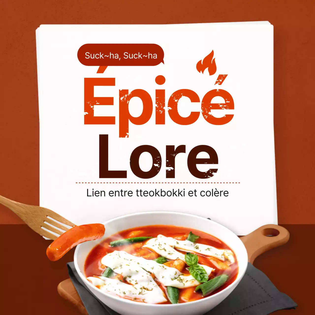 Carte rouge épicée - design des nouvelles