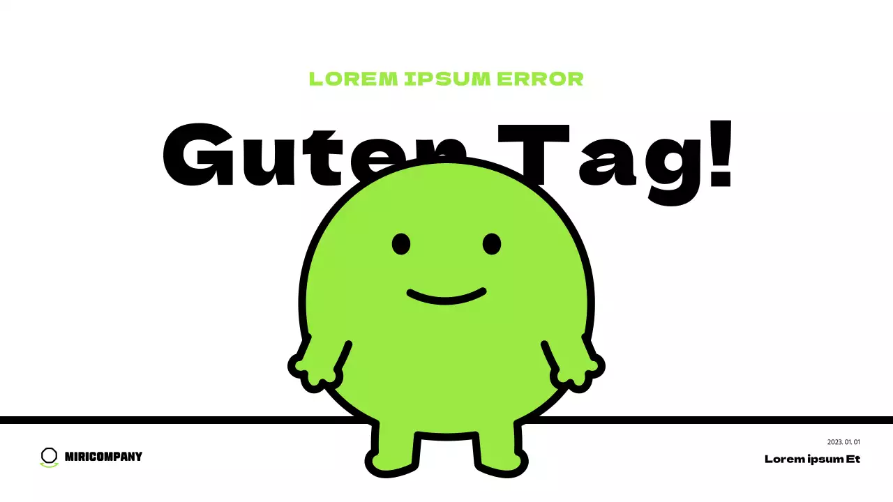 Niedliche Figuren in Chartreuse und ein klares Layout