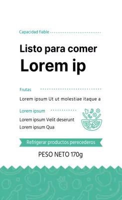 Etiquetas para ensaladas de la Dieta Ilustrada con Menta