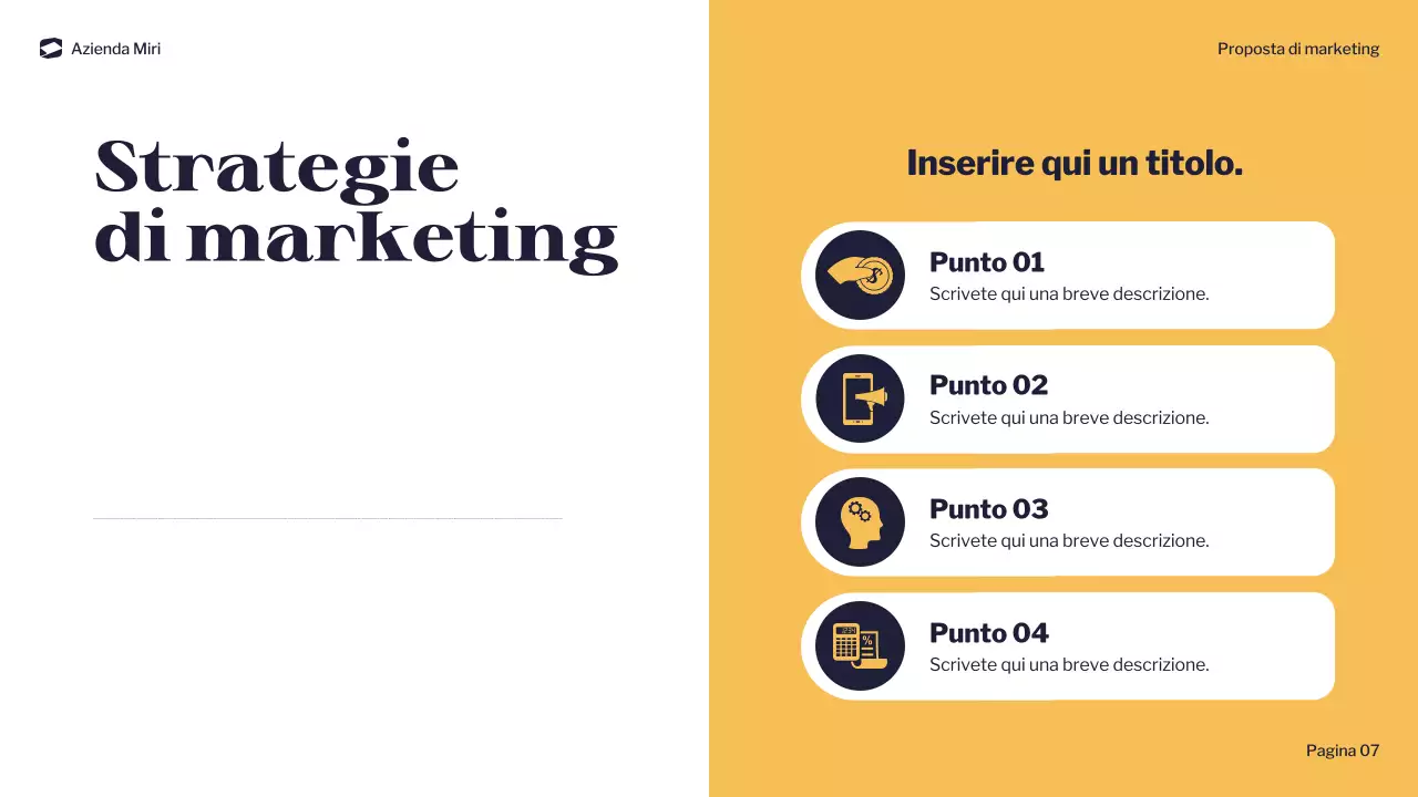 documento di marketing moderno della marina militare