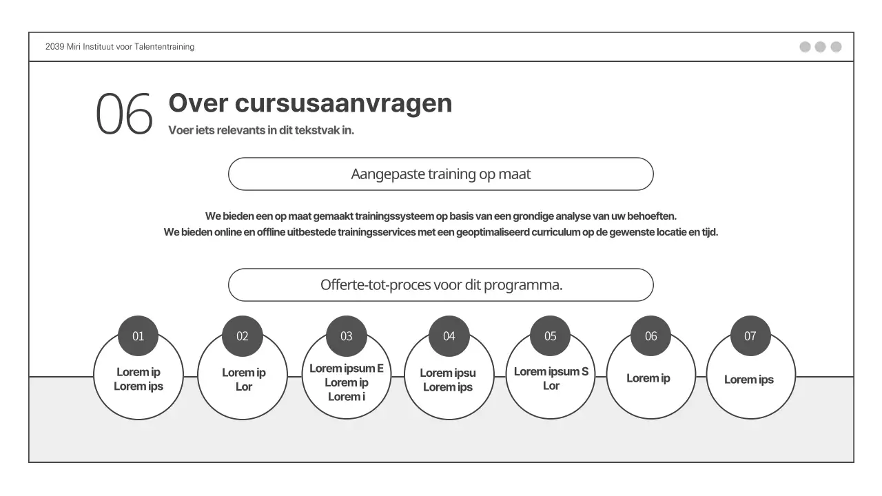 Zakelijk voorstel trainingsprogramma op maat PPT by Grayton