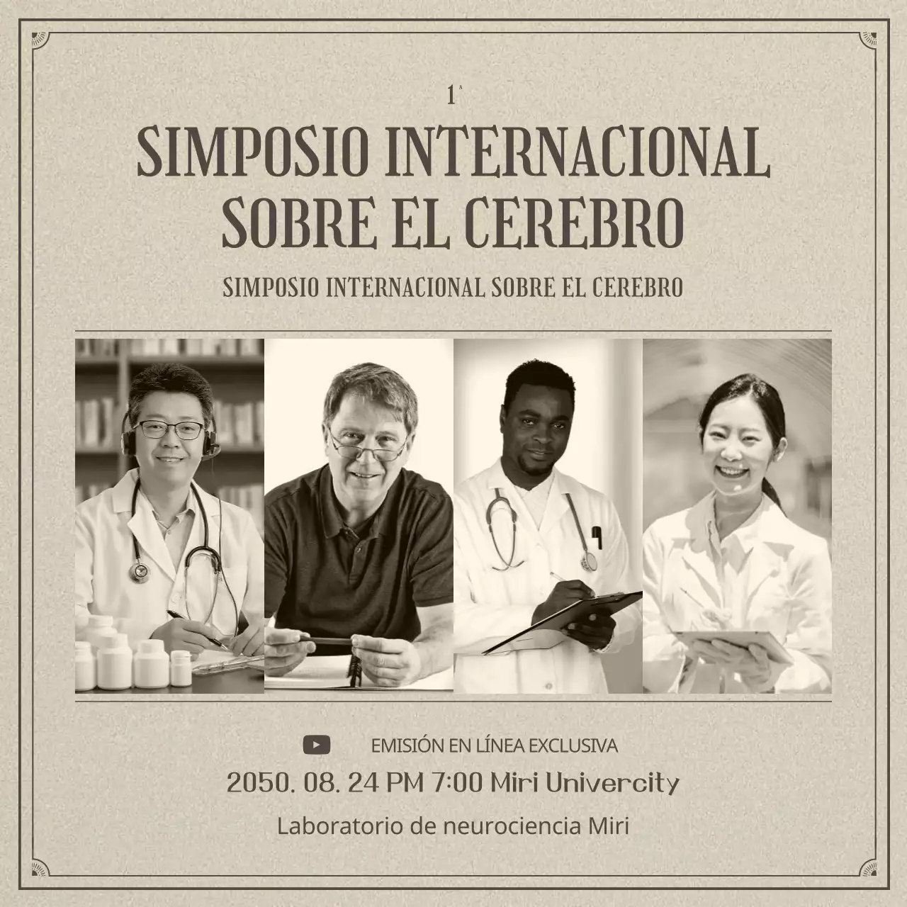 Neurociencia y pereza en un concepto de ilustración beige y realista