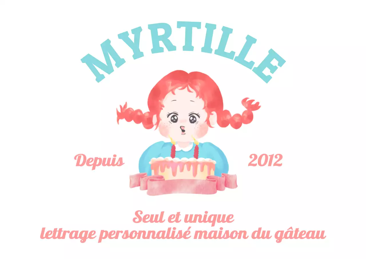 Concept de dessin à l'aquarelle en bleu clair et rose pour la promotion et la signalisation d'une boutique de gâteaux faits à la main.