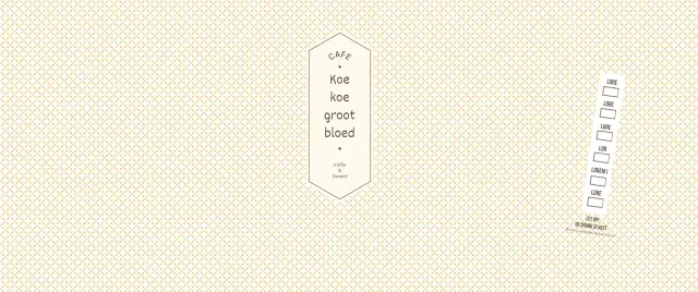 Eenvoudig patroon in lichtgeel en bruin voor een conceptcafé