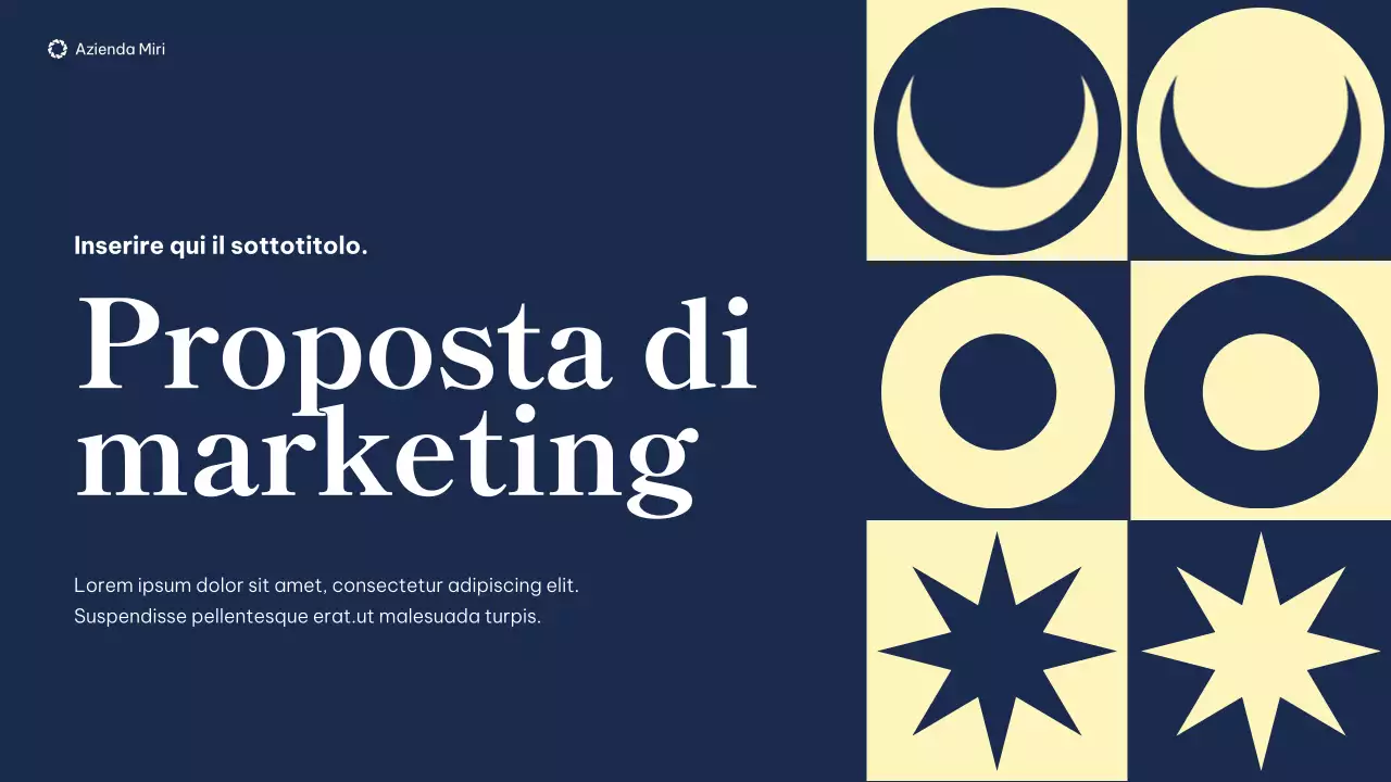 documento di proposta di marketing moderno della marina