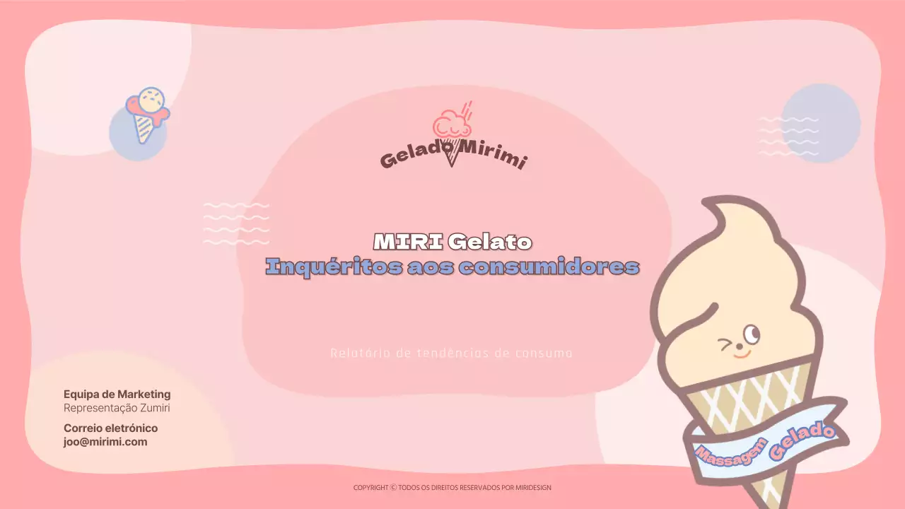 Analisar a tendência para o gelado de cor pastel Inquéritos aos consumidores