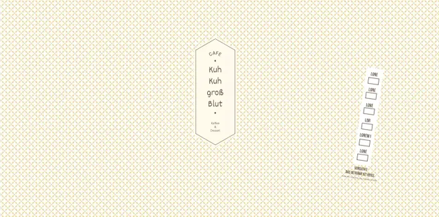 Einfaches Muster in Hellgelb und Braun für ein Konzeptcafé