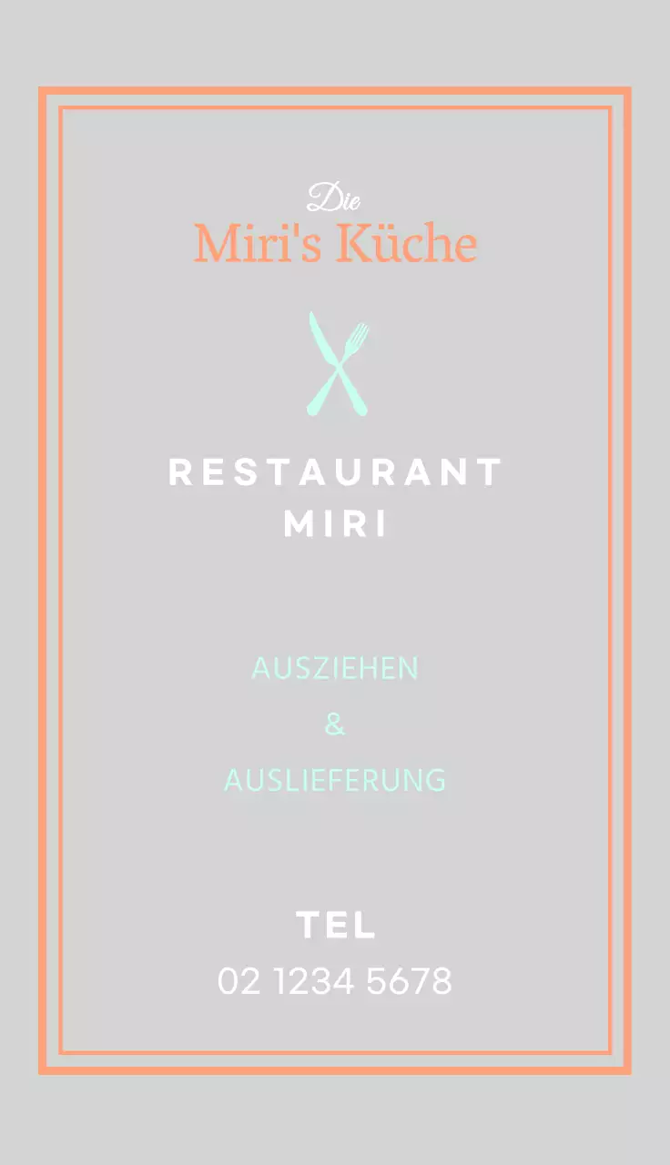 Werben Sie für Ihr Restaurant mit Orangen- und Minzmotiven