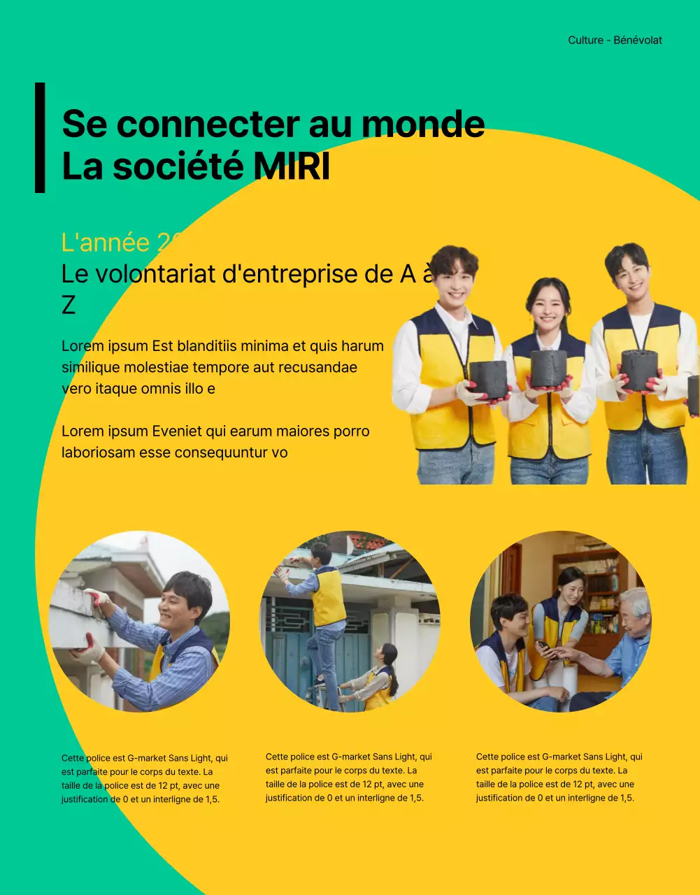 Lettre d'information colorée sur la culture d'entreprise