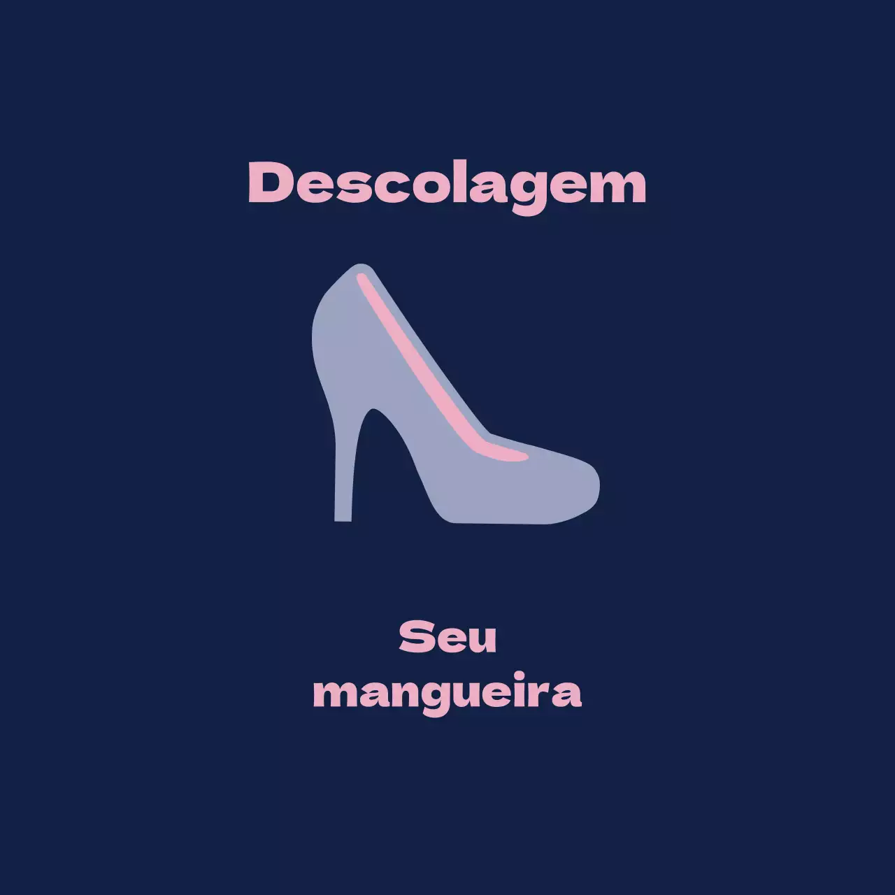 Sapatilhas de ballet sobre um fundo azul-marinho com um sinal a pedir para tirar as sapatilhas.