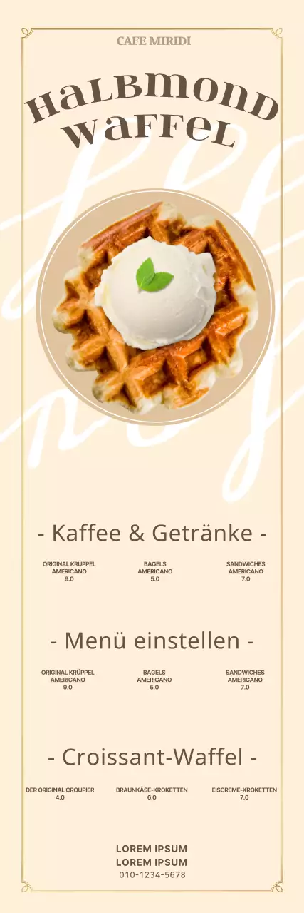 Vintage gelbes gehäkeltes Cafe-Banner