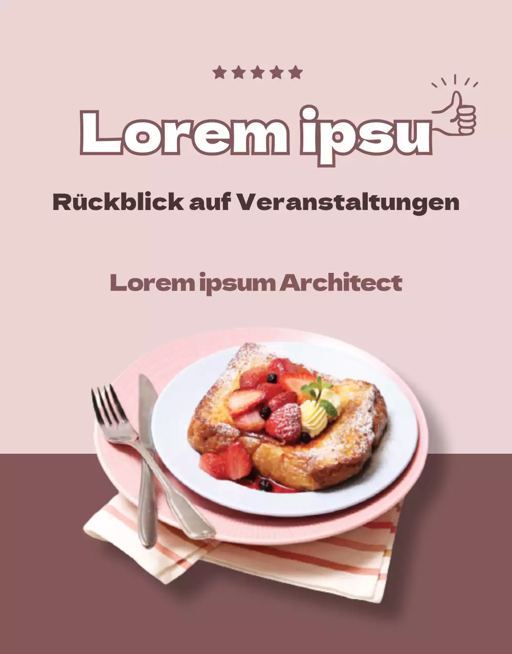 Rosa und sauberes Konzept RückblickEvents