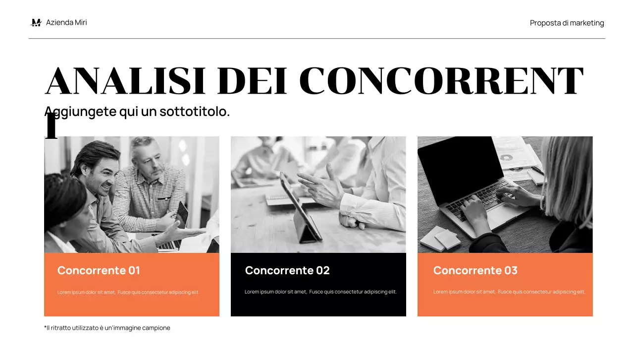 proposta di marketing moderno nero