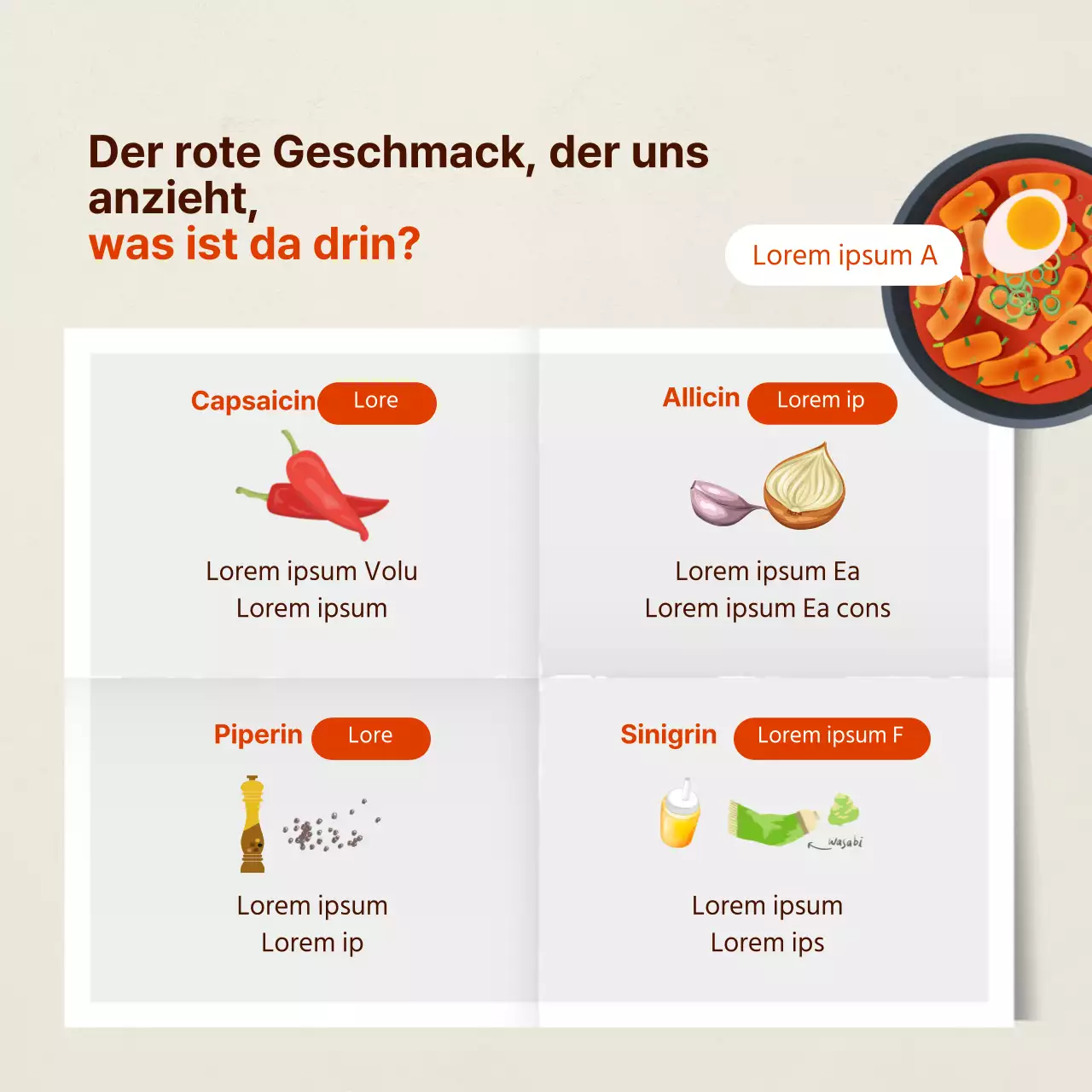 Pikante rote KarteNeues Design