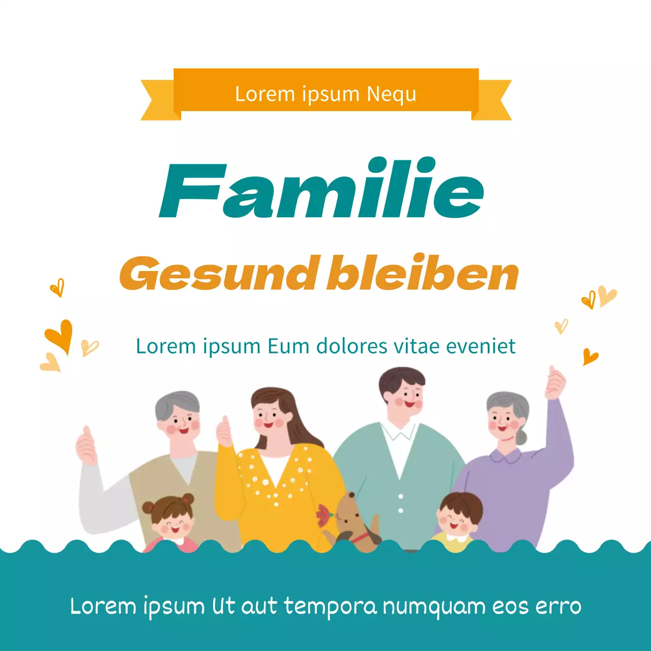 Blaue und gelbe Illustration sauber Impfstoff Förderung