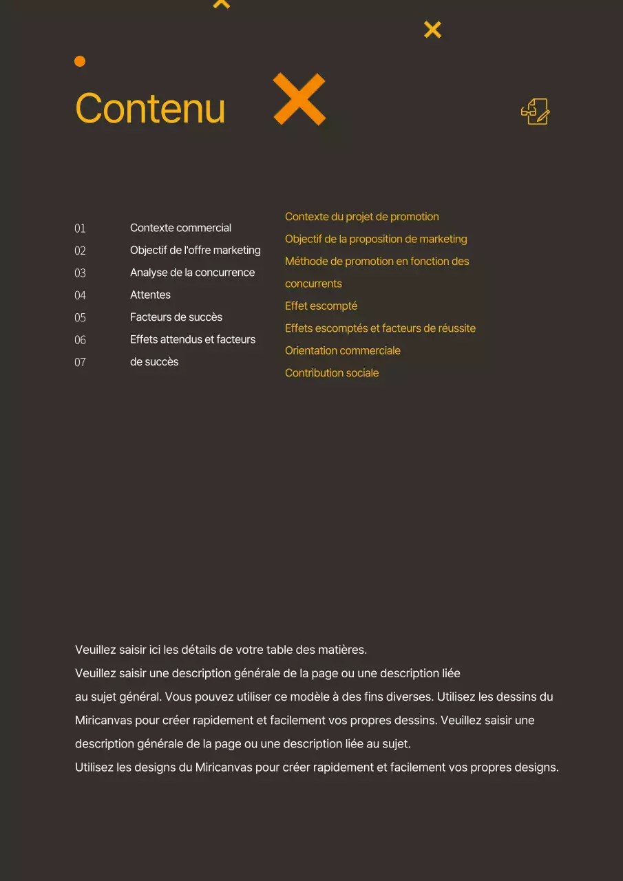 Proposition de marketing d'entreprise simple et fraîche en jaune et marron